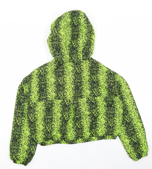 Primark Womens Green Animal Print Jacket Size 10