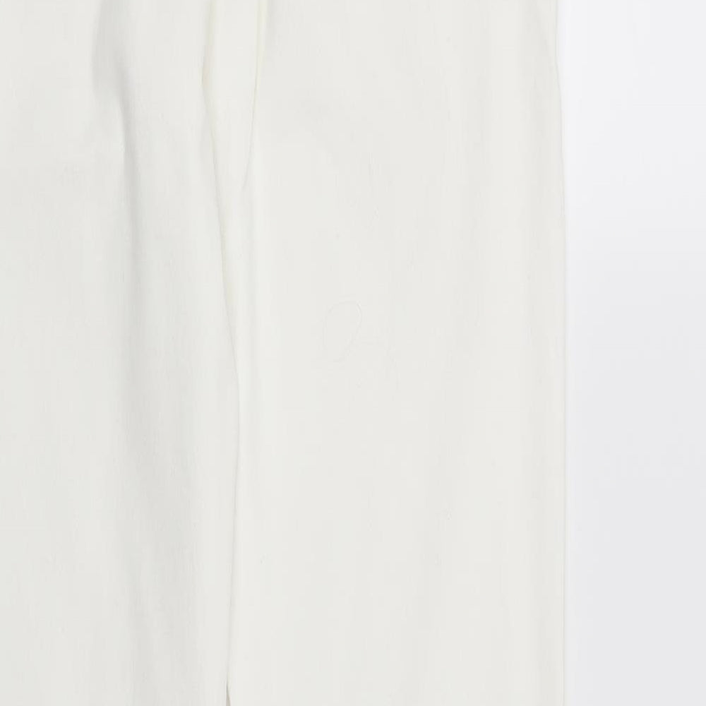 M&Co Womens White   Straight Jeans Size 10 L30 in