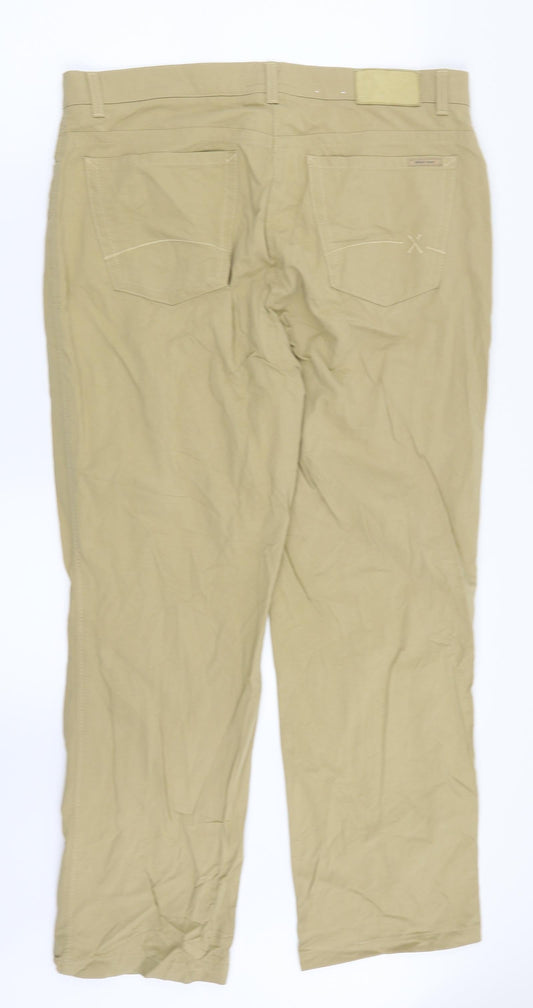 BRAX Womens Beige Chino Trousers Size 18 L28 in