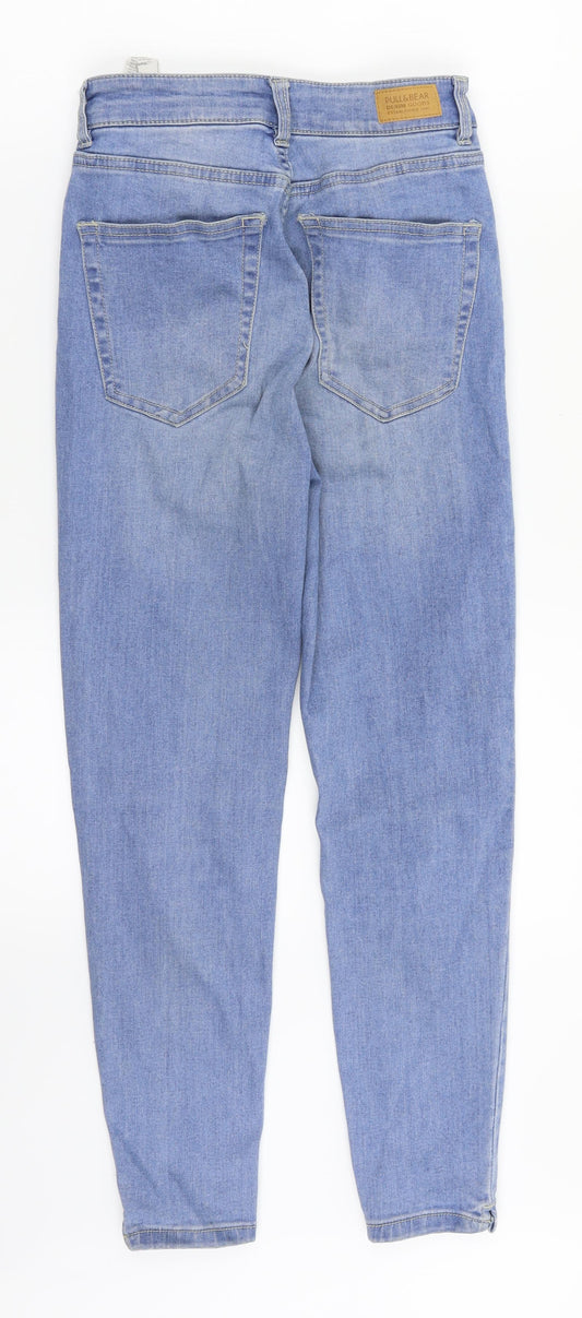 Womens UK Size 8 Pull&Bear Regular Fit Straight Blue Jeans