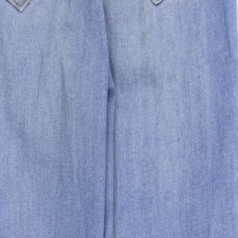 Pull&Bear Womens Blue Denim Straight Jeans Size 8 L24 in
