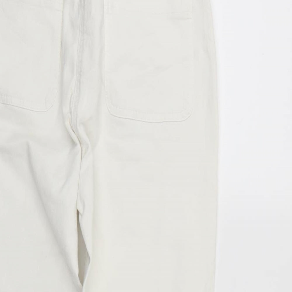 Colours of The World Womens White Denim Cropped Jeans Size 12 L22 in