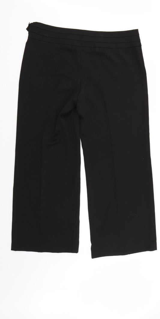 Womens UK Size 16 Very Regular Fit Black Trousers
