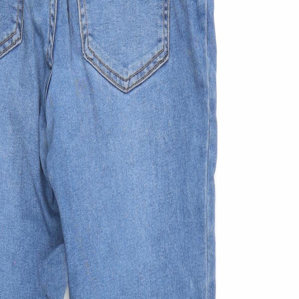 Denim & Co. Womens Blue Denim Straight Jeans Size 10 L25 in