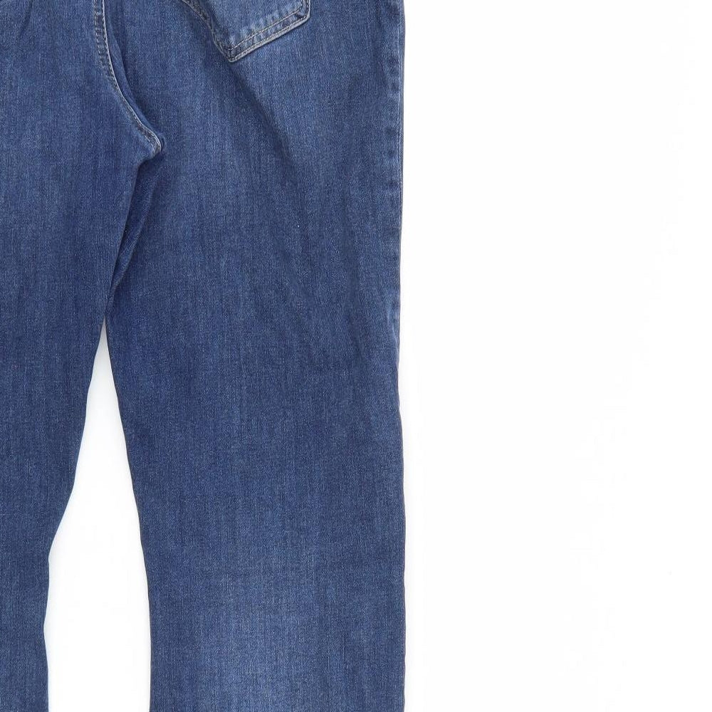 M&S Womens Blue Denim Bootcut Jeans Size 38 in L27 in