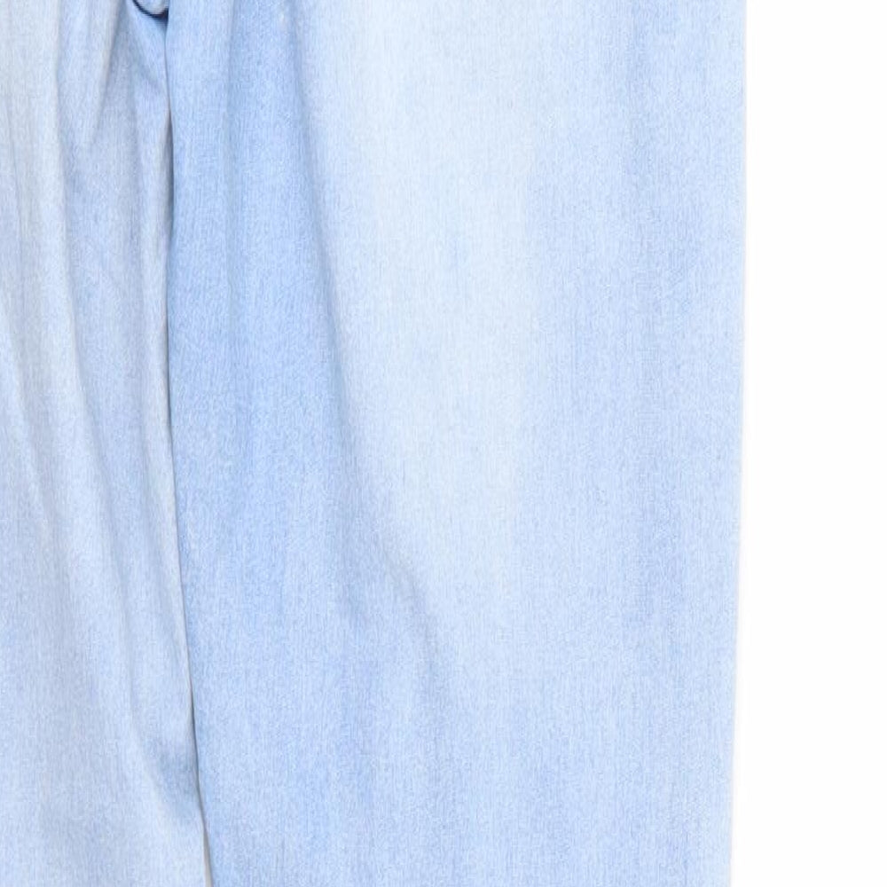 Denim & Co. Womens Blue Denim Straight Jeans Size 14 L28 in