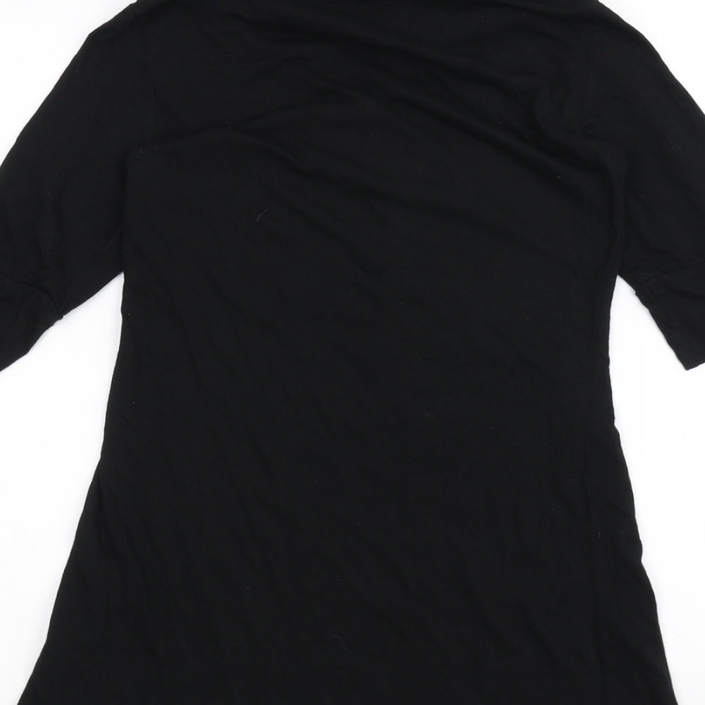 Womens UK Size 10 Topshop Black Basic T-Shirt