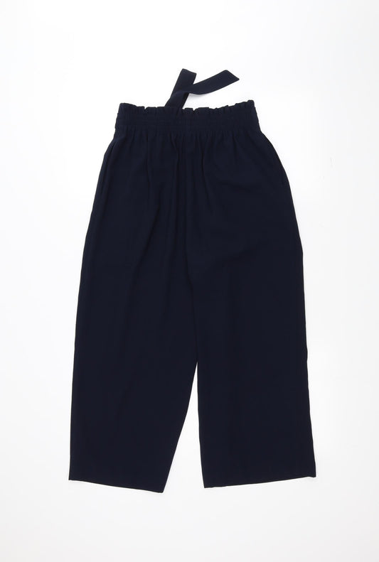 New Look Womens Blue Trousers Size 8 L23 in - Belted