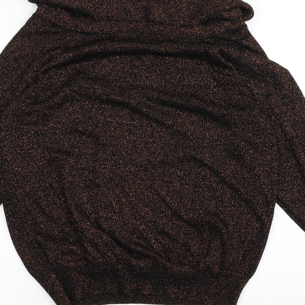 F&F Womens Black Basic T-Shirt Size 14