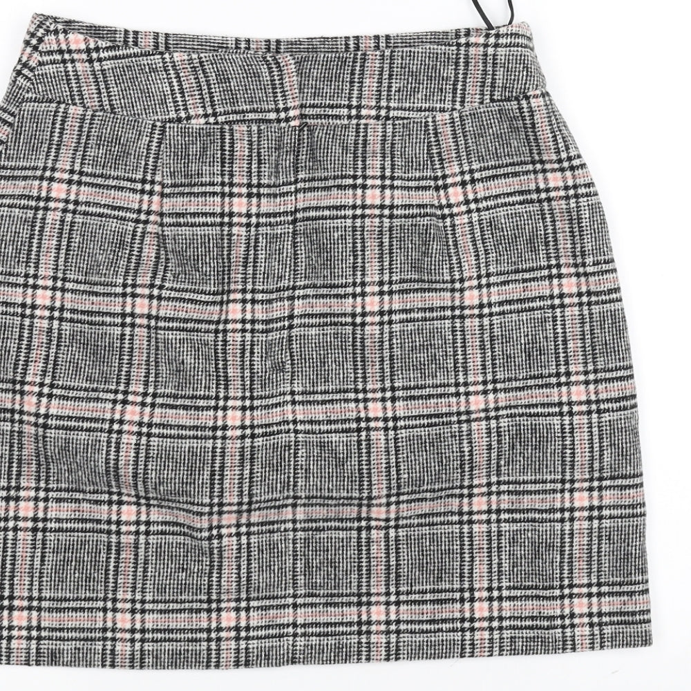 Peacocks Womens White Striped A-Line Skirt Size 8