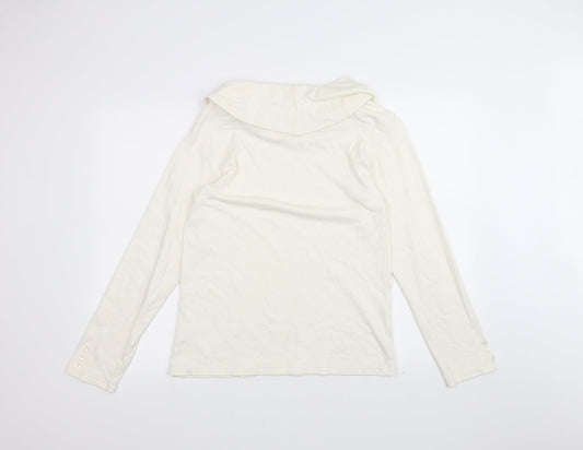 Cotton Traders Womens White Basic T-Shirt Size 14