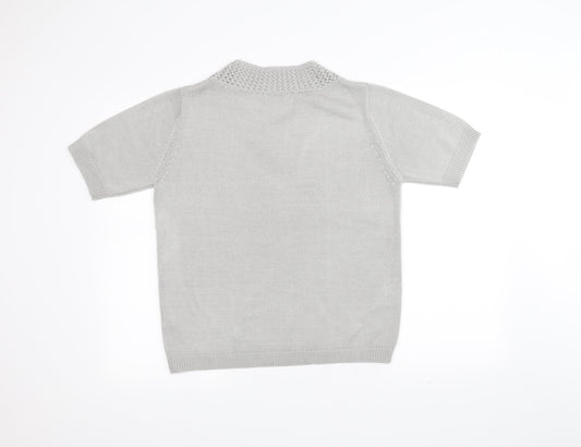 Damart Womens Grey Knit Pullover Jumper Size 12