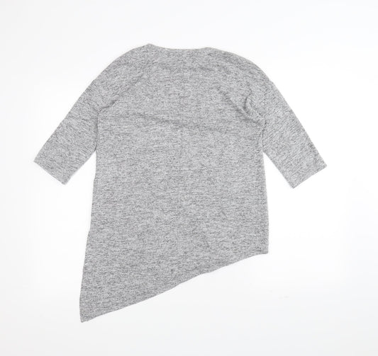 George Womens White Basic T-Shirt Size 8