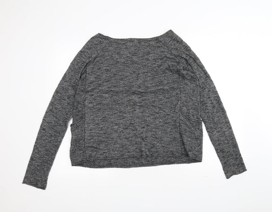 Womens UK Size S Zara Black Basic T-Shirt