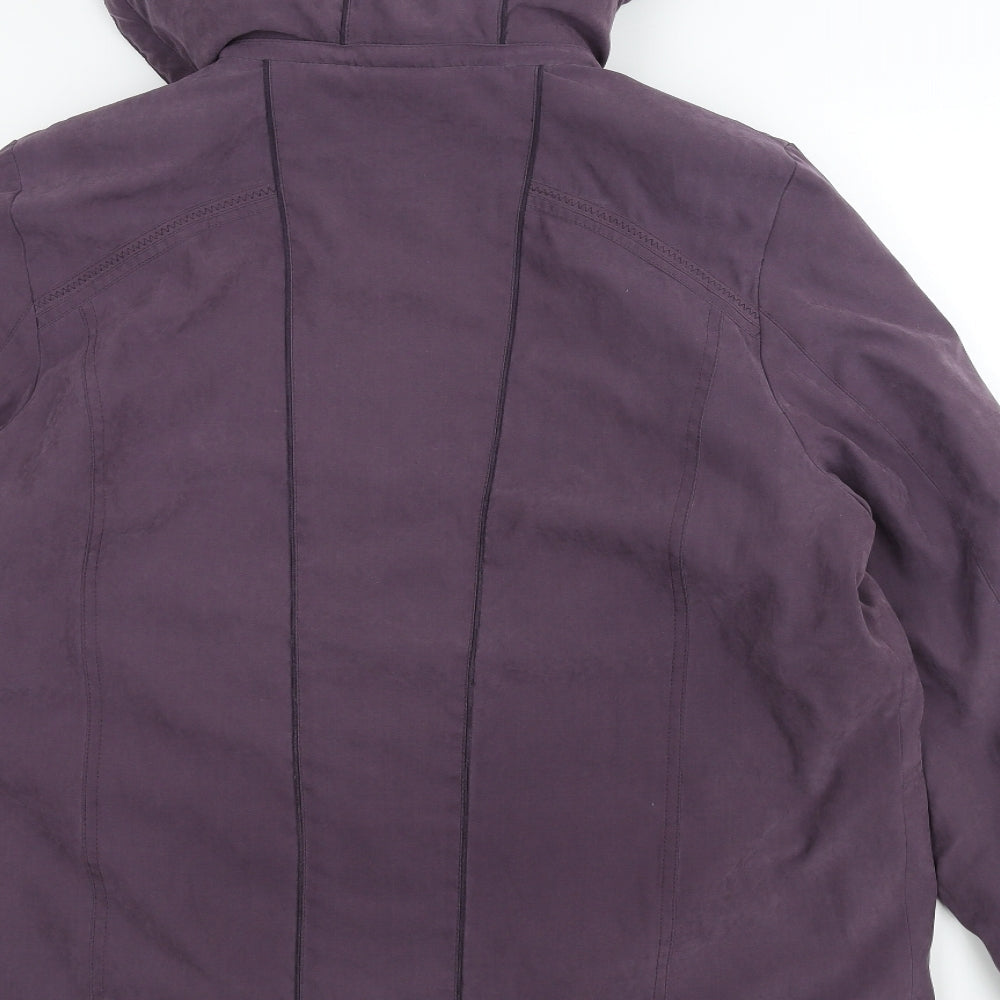 Womens UK Size L anna rose Purple Parka Coat