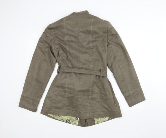 Klass Womens Brown Overcoat Coat Size 12