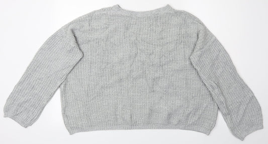 Peacocks Womens Grey Pullover Jumper Size L