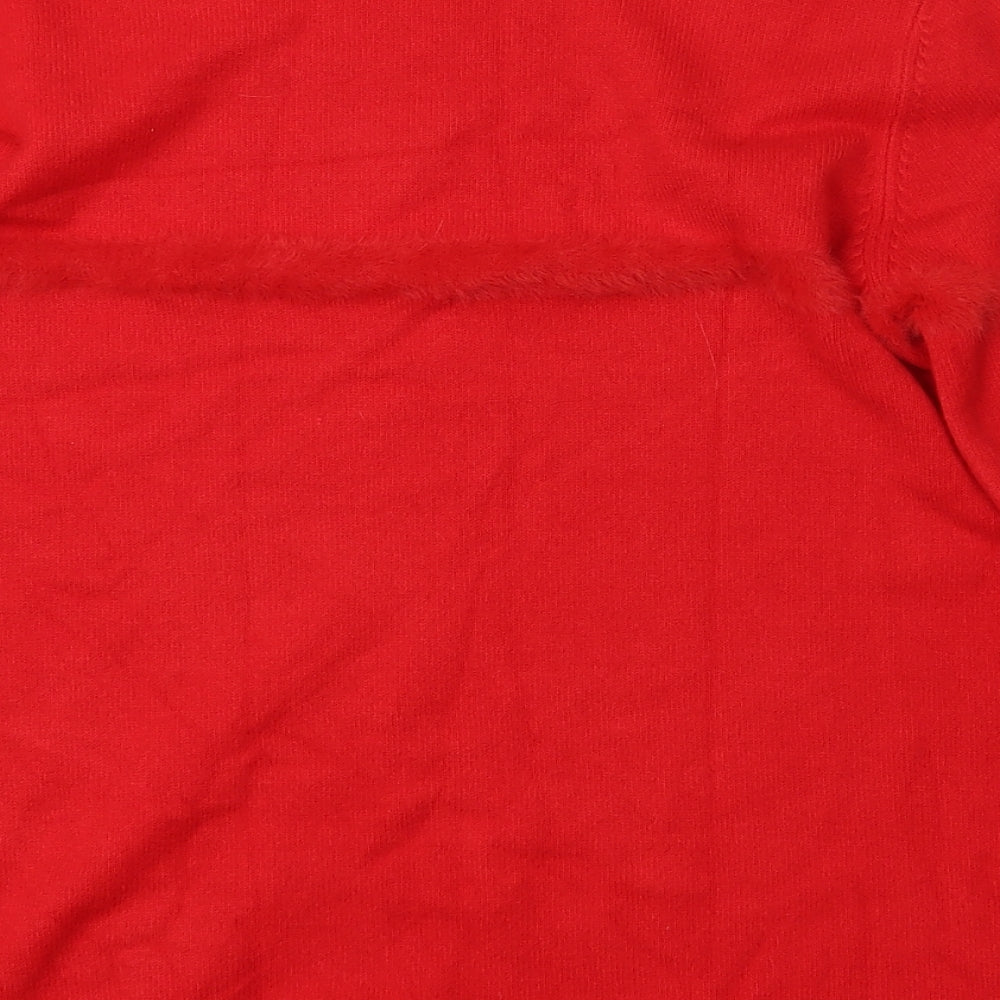 Womens Red Pullover Sweatshirt Size M