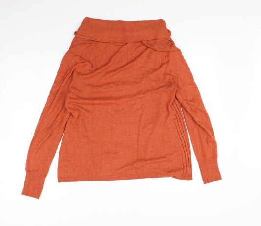 Wallis Womens Orange Cardigan Jumper Size M