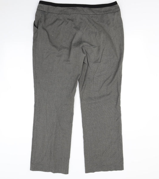 Autonomy Womens Grey Dress Pants Trousers Size 16 L30 in