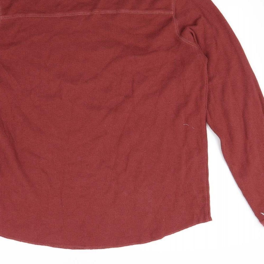 Bershka Mens Red Pullover Jumper Size M