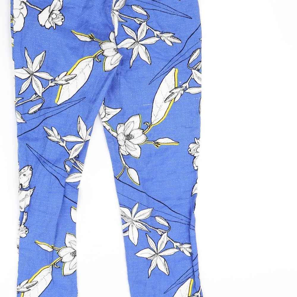 Womens UK Size 8 Warehouse Regular Fit Blue Trousers
