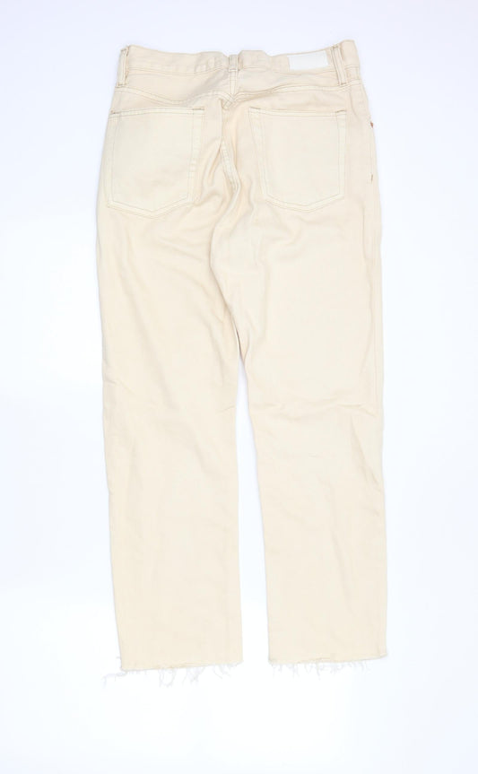 Womens UK Size 30 in MNG Regular Fit Boyfriend Ivory Jeans