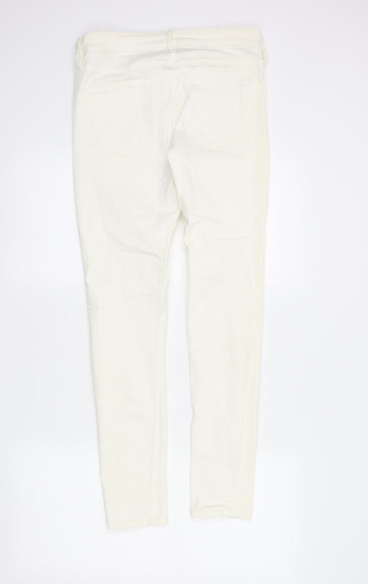 &Denim Womens Ivory Denim Skinny Jeans Size 30 in L30 in