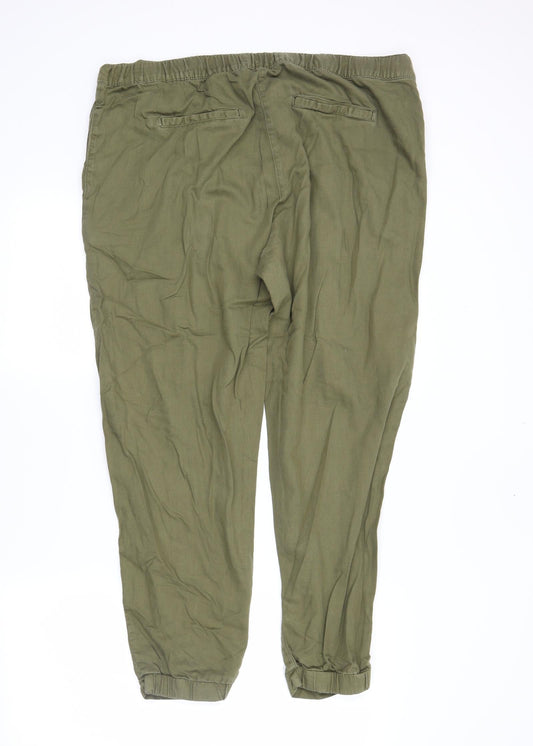 Womens UK Size 18 NEXT Regular Fit Chino Green Trousers