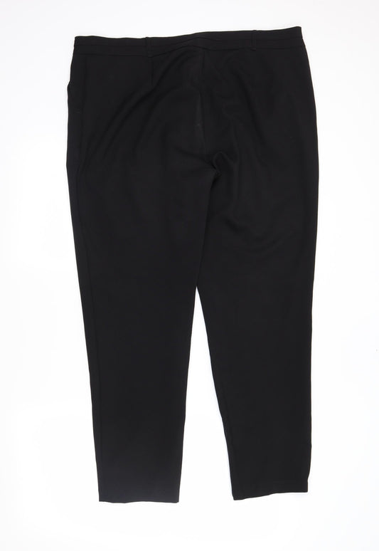 newlook Womens Black Trousers Size 16 L20 in