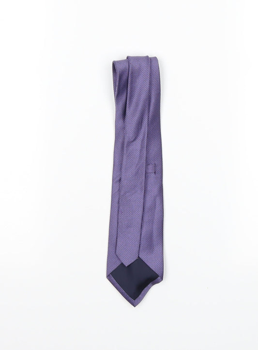 Preworn Mens Purple Geometric Pointed Tie One Size