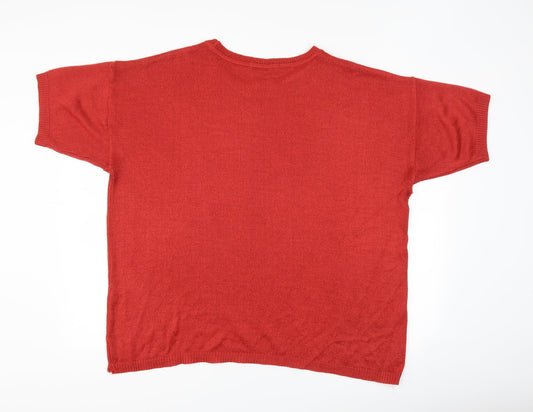 Berkertex Womens Red Basic T-Shirt Size 18