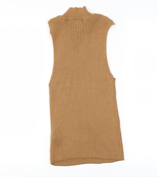 Womens UK Size L Primark Brown Basic T-Shirt