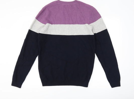 NEXT Mens Blue Striped Pullover Jumper Size M