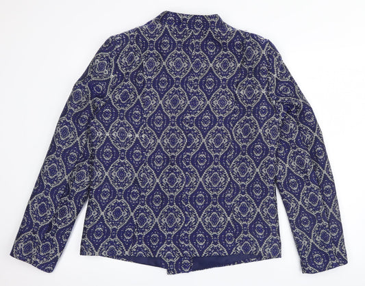 George` Womens Blue Geometric Jacket Size 14