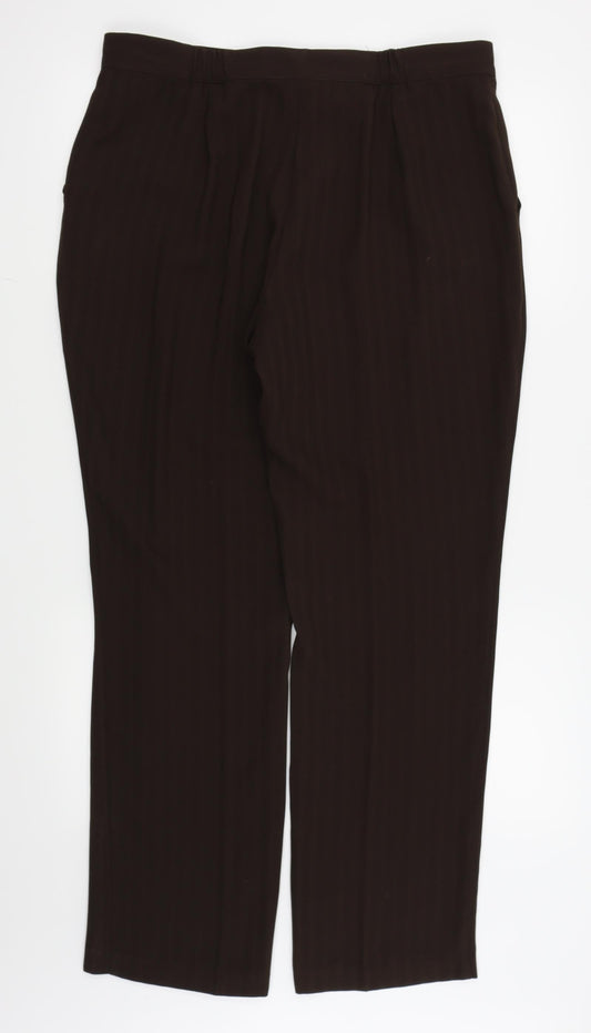 Womens UK Size 34 in Preworn Regular Fit Brown Trousers