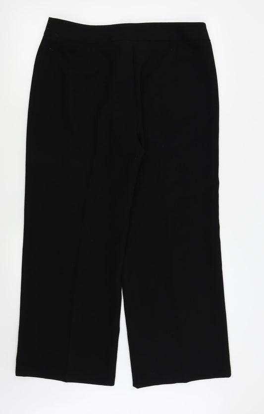 M&S Womens Black Trousers Size 16 L26 in