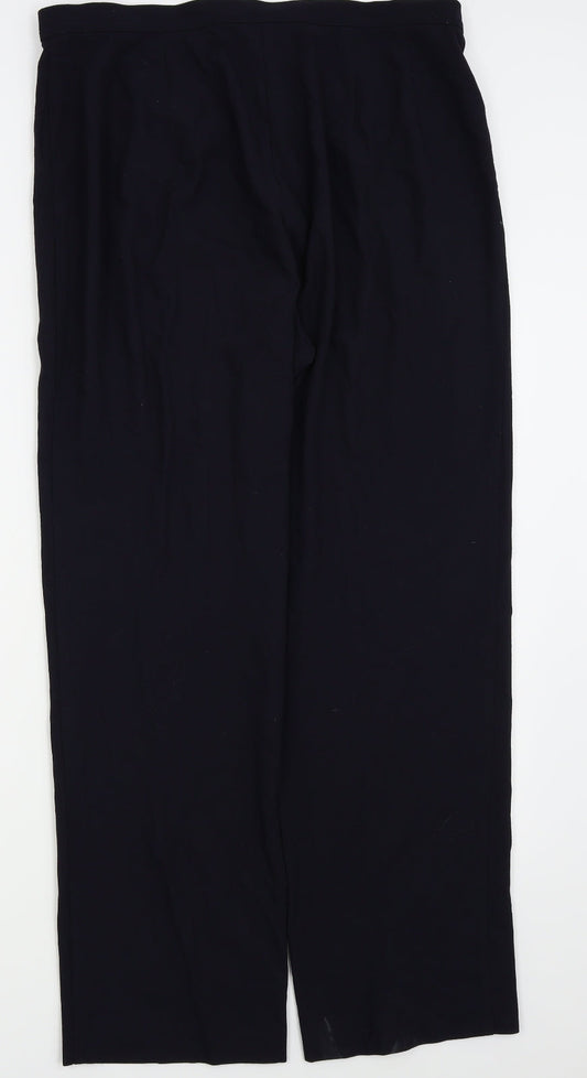 M&S Womens Blue Trousers Size 18 L27 in