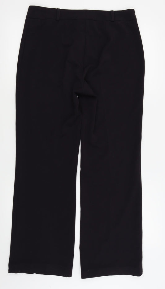 M&Co Womens Purple Trousers Size 12 L27.5 in