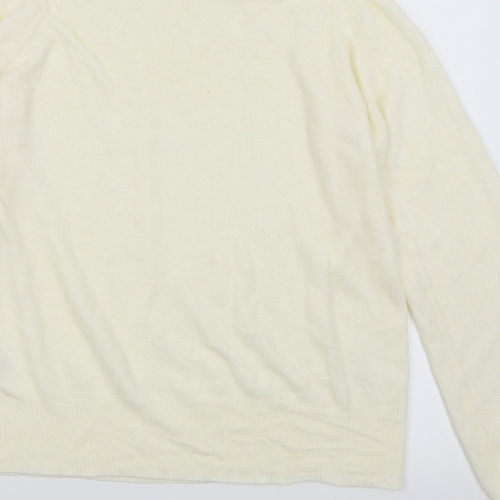 Womens UK Size 10 Asda George White Basic T-Shirt