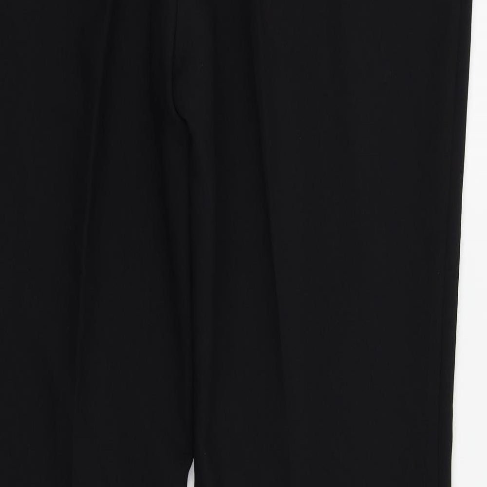 Womens UK Size 14 Papaya Regular Fit Black Trousers