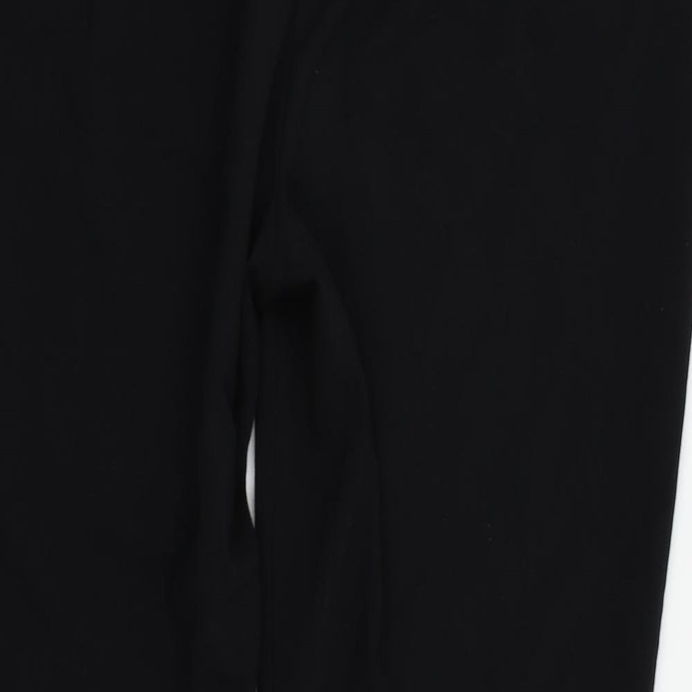 Womens UK Size 14 M&s Regular Fit Black Trousers