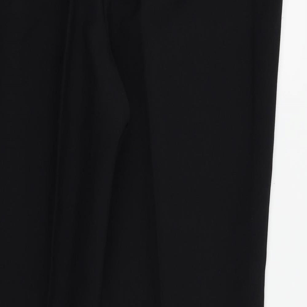 Womens UK Size 14 Papaya Regular Fit Black Trousers