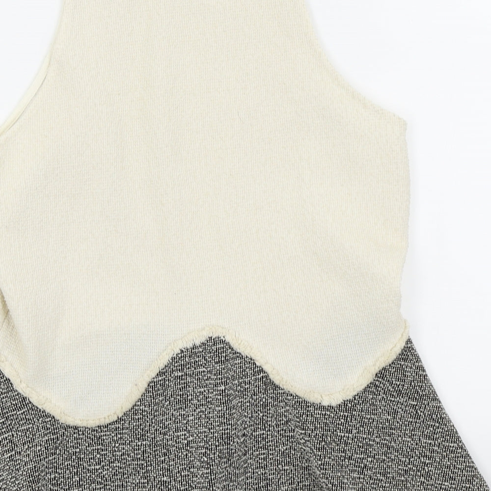 Womens UK Size 10 River Island White Basic Tank