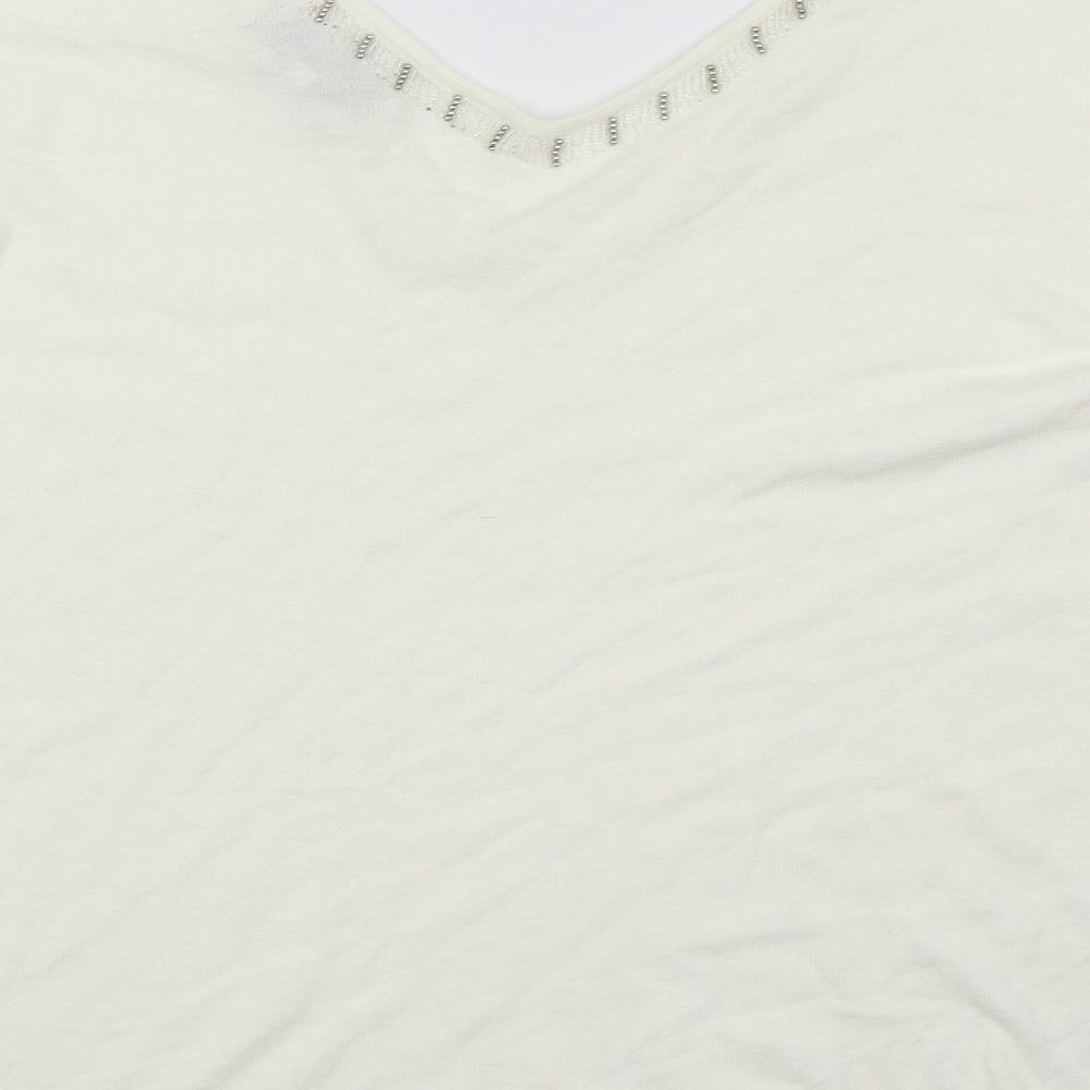 Womens UK Size 10 NEXT White Basic T-Shirt