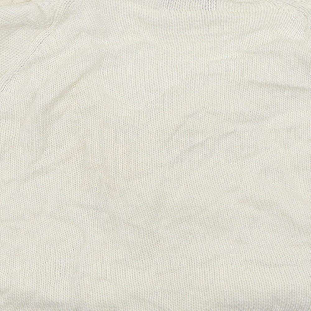 Monsoon Womens White Cardigan Jumper Size M