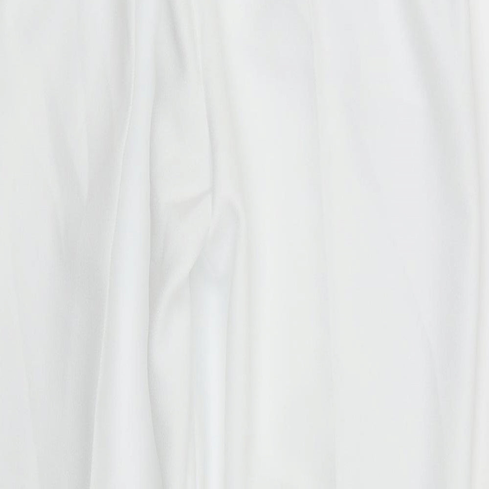 Womens UK Size 14 Preworn Regular Fit White Trousers