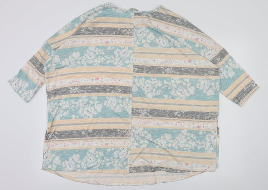 George Womens Multicoloured Floral Basic T-Shirt Size 14