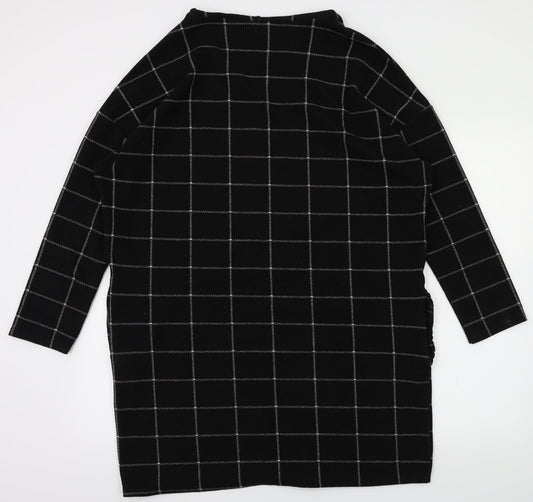 River Island Womens Black Check Fit & Flare Size 10
