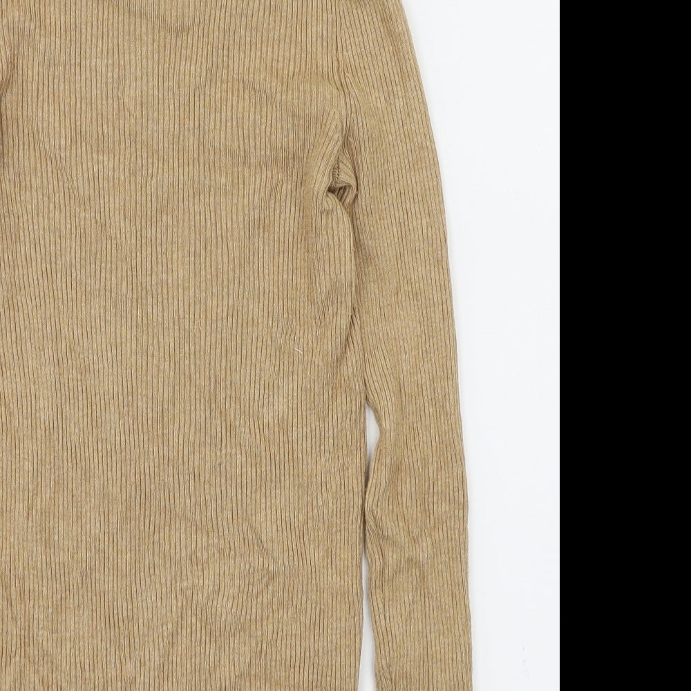 m&s Womens Brown Basic T-Shirt Size 8